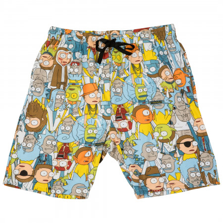Rick and Morty All the Ricks and All the Mortys Jam Shorts